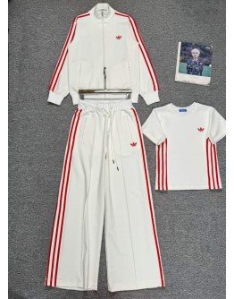 Adidas Tracksuit (Red/White) High Quality
