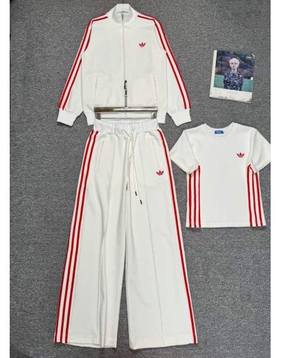 Adidas Tracksuit (Red/White) High Quality
