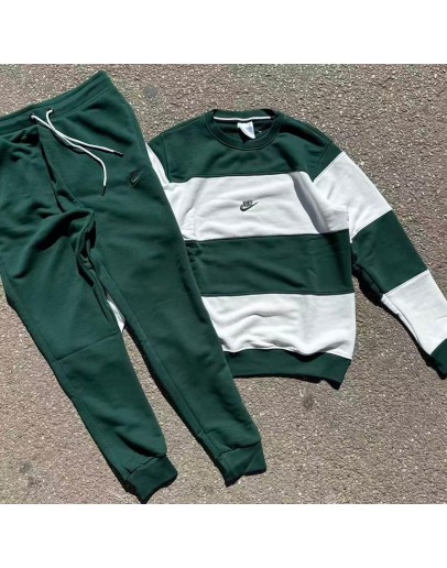 Nike Sweater and Sweatpants (Green and White)
