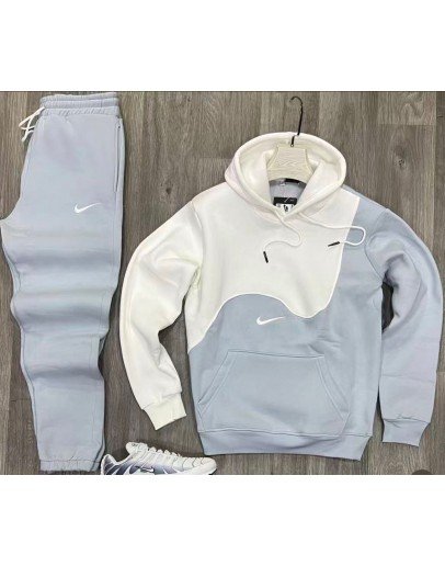 Nike Hoodie and Sweatpants (Grey and White)