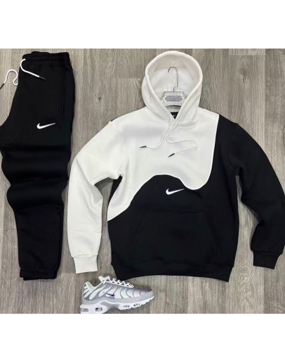 Nike Hoodie and Sweatpants (Black and White)