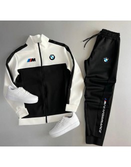 BMW Tracksuit (White/ Black) High Quality 