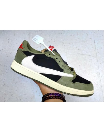 Nike Air Jordan 1 Retro Low OG SP Travis Scott Medium Olive sneakers